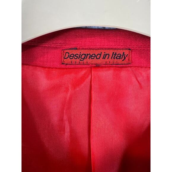 JP Designed In Italy Santa Suit Mens 52R Jacket 48x29 Pants Red - Picture 7 of 16